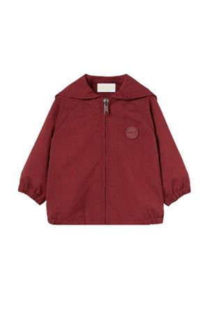 Giacca neonato in twill di nylon GG rosso GUCCI KIDS | 804388XWA276207